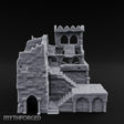 Battlement-Crowned Arch-Gutted Castle Keep Ruins Miniature for Dungeons and Dragons, Pathfinder or other TTRPGs
