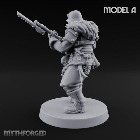 Bayonet Fixed Rifle Advancing Ashen Trooper A gallery 11