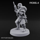 Bayonet Fixed Rifle Advancing Ashen Trooper A Miniature for Dungeons and Dragons, Pathfinder or other TTRPGs