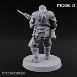 Bayonet Fixed Rifle Advancing Ashen Trooper A Miniature for Dungeons and Dragons, Pathfinder or other TTRPGs