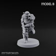 Bayonet Fixed Rifle Advancing Ashen Trooper B Miniature for Dungeons and Dragons, Pathfinder or other TTRPGs