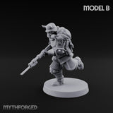 Bayonet Fixed Rifle Advancing Ashen Trooper B Miniature for Dungeons and Dragons, Pathfinder or other TTRPGs