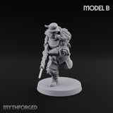 Bayonet Fixed Rifle Advancing Ashen Trooper B Miniature for Dungeons and Dragons, Pathfinder or other TTRPGs