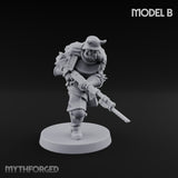 Bayonet Fixed Rifle Advancing Ashen Trooper B Miniature for Dungeons and Dragons, Pathfinder or other TTRPGs