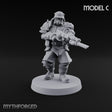 Bayonet Fixed Rifle Advancing Ashen Trooper C Miniature for Dungeons and Dragons, Pathfinder or other TTRPGs