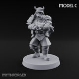 Bayonet Fixed Rifle Advancing Ashen Trooper C Miniature for Dungeons and Dragons, Pathfinder or other TTRPGs