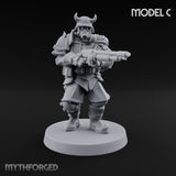Bayonet Fixed Rifle Advancing Ashen Trooper C Miniature for Dungeons and Dragons, Pathfinder or other TTRPGs