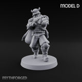 Bayonet Fixed Rifle Advancing Ashen Trooper D Miniature for Dungeons and Dragons, Pathfinder or other TTRPGs
