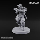 Bayonet Fixed Rifle Advancing Ashen Trooper D Miniature for Dungeons and Dragons, Pathfinder or other TTRPGs