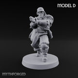 Bayonet Fixed Rifle Advancing Ashen Trooper D Miniature for Dungeons and Dragons, Pathfinder or other TTRPGs