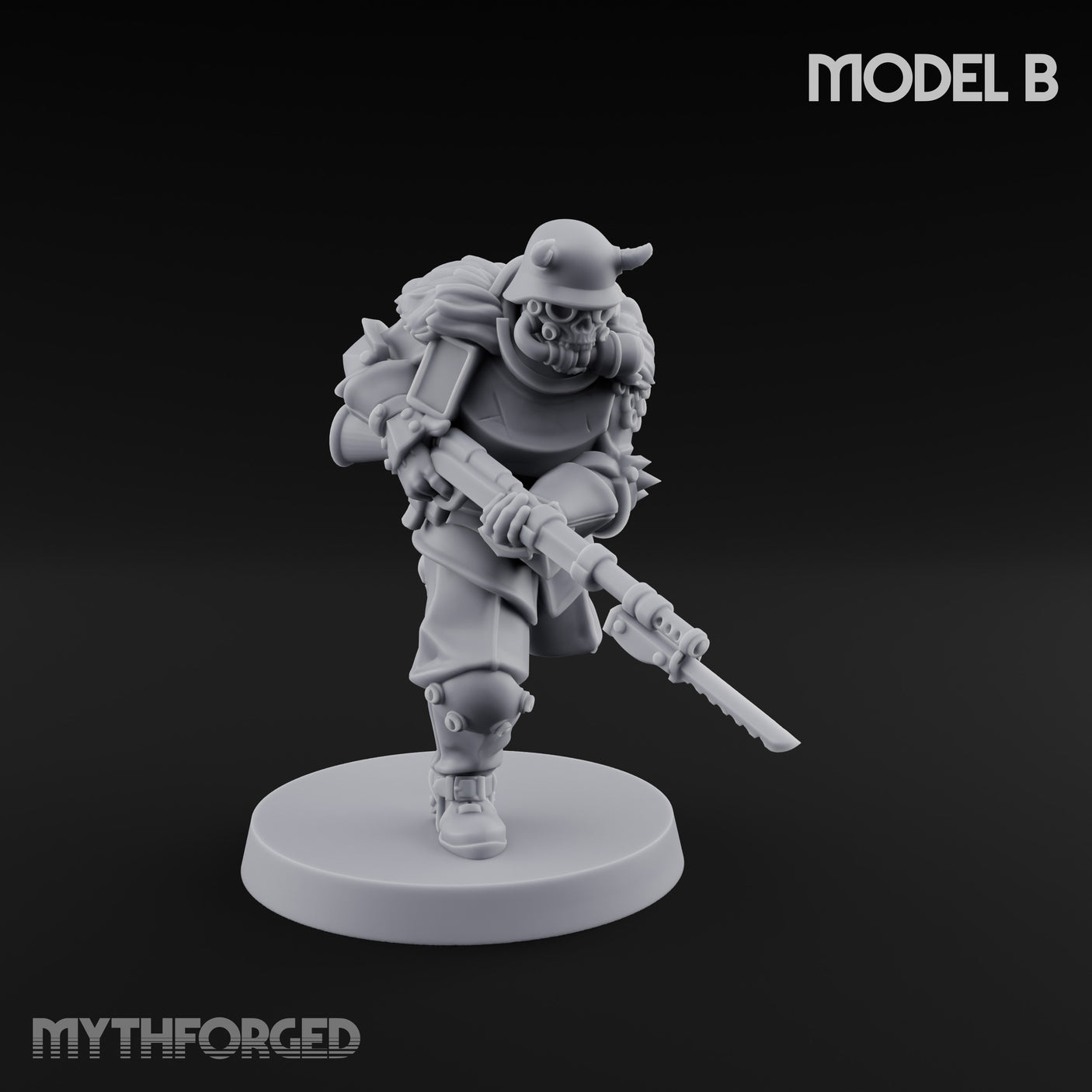 Bayonet Fixed Rifle Advancing Ashen Troopers — B gallery 1