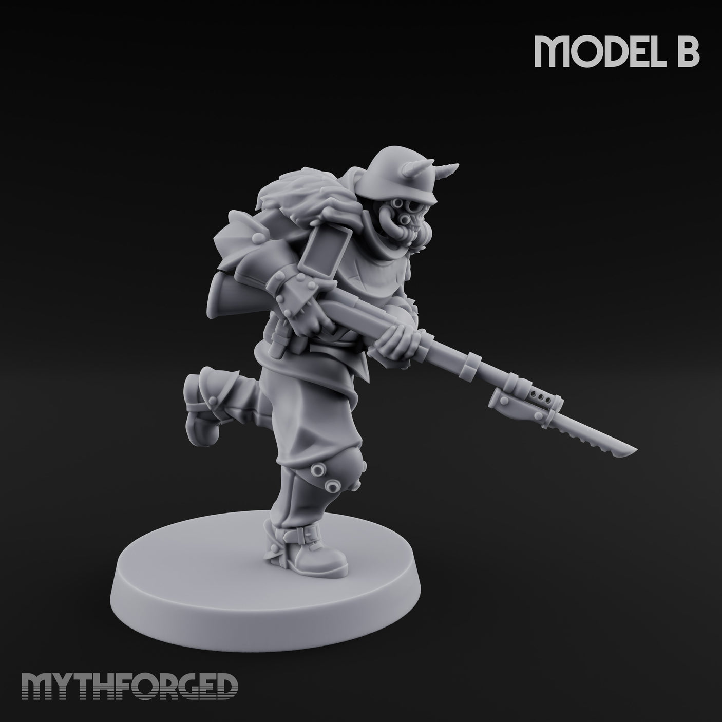 Bayonet Fixed Rifle Advancing Ashen Troopers — B gallery 2