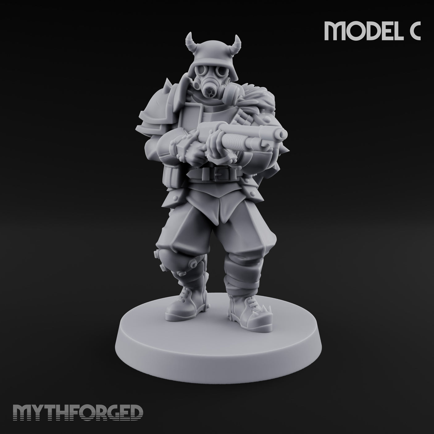 Bayonet Fixed Rifle Advancing Ashen Troopers — C