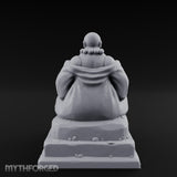 Bead-Necklaced Offering-Bowled Laughing Monk Shrine Statue Miniature for Dungeons and Dragons, Pathfinder or other TTRPGs