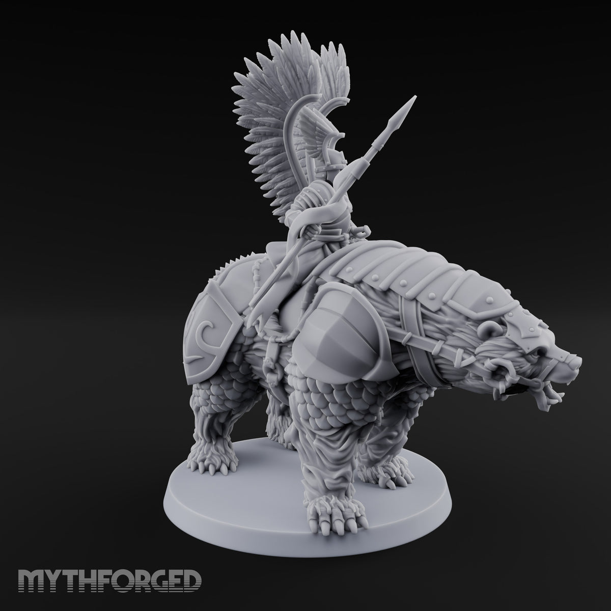 Winged Hussars, Armoured Bruin Dwarf Bear Riders — A
