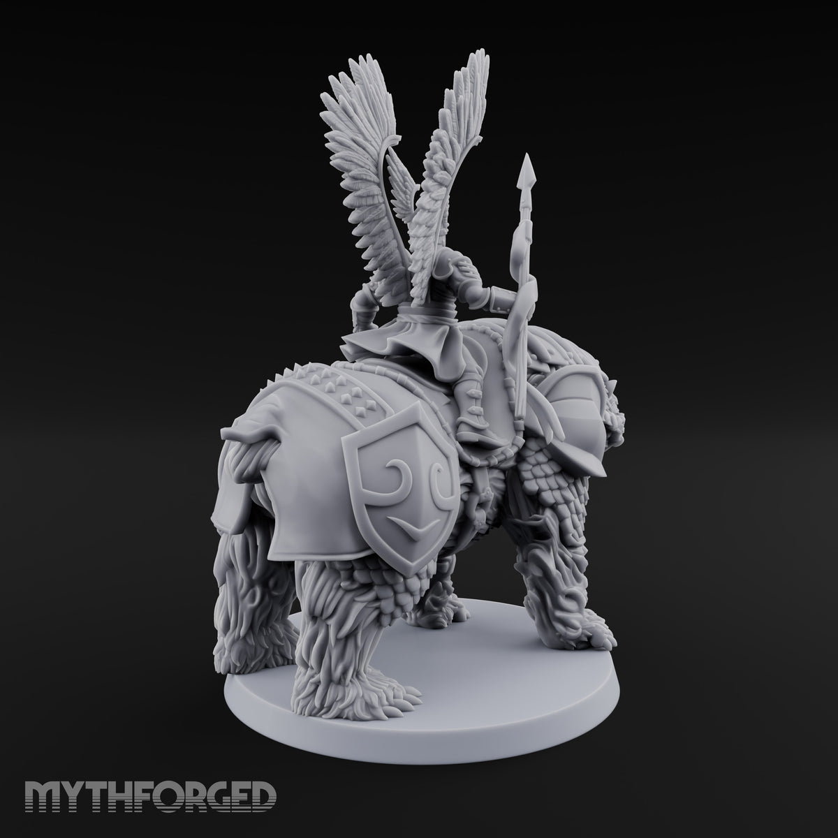 Winged Hussars, Armoured Bruin Dwarf Bear Rider A