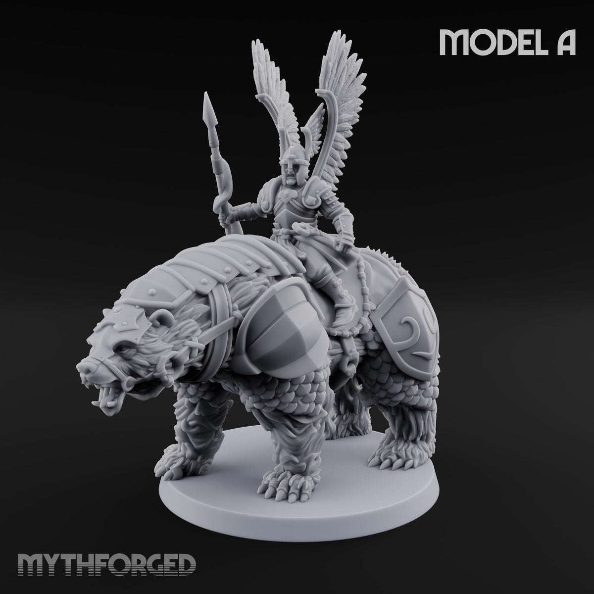 Winged Hussars, Armoured Bruin Dwarf Bear Riders — A