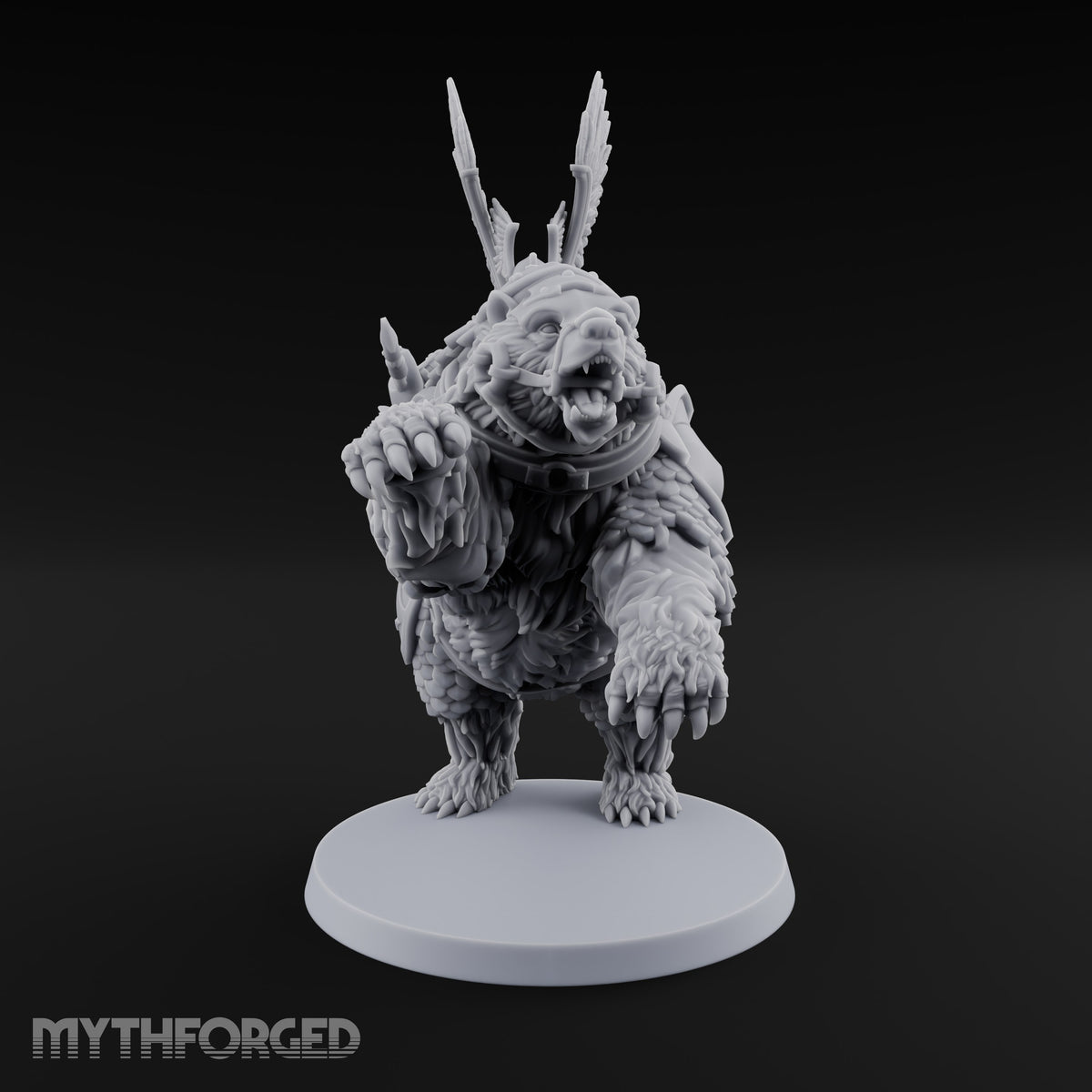 Winged Hussars, Armoured Bruin Dwarf Bear Riders — C