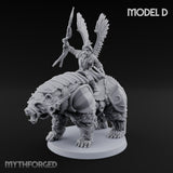 Winged Hussars, Armoured Bruin Dwarf Bear Riders — D