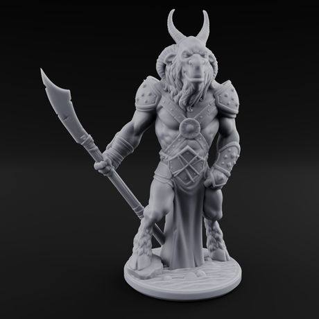 Standing Guard Beastfolk Warriors Miniature for Dungeons and Dragons, Pathfinder or other TTRPGs