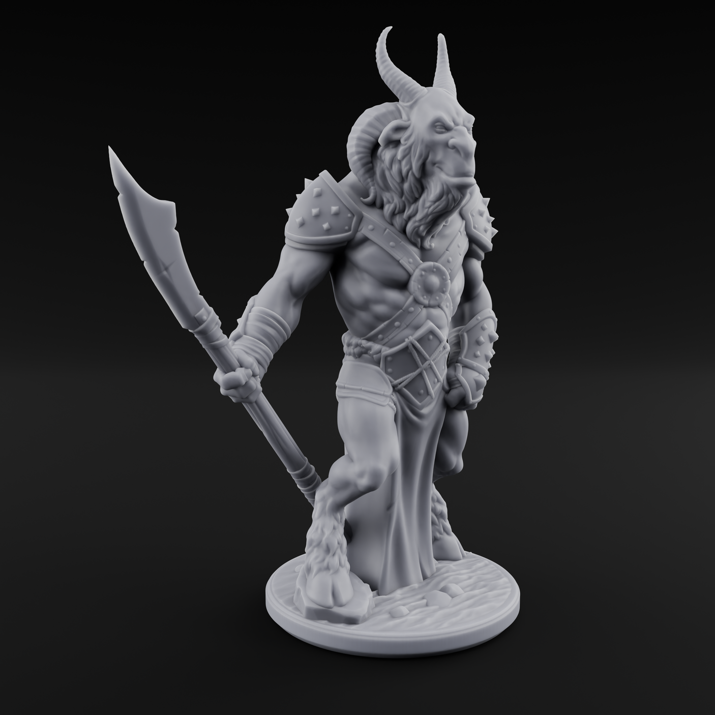 Standing Guard Beastfolk Warriors Miniature for Dungeons and Dragons, Pathfinder or other TTRPGs