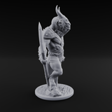 Standing Guard Beastfolk Warrior A Miniature for Dungeons and Dragons, Pathfinder or other TTRPGs