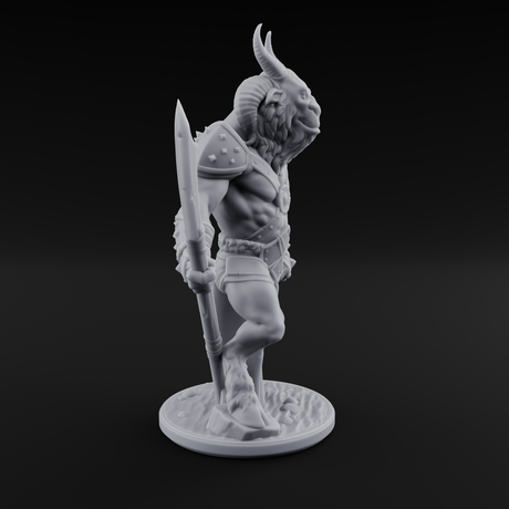 Standing Guard Beastfolk Warrior A Miniature for Dungeons and Dragons, Pathfinder or other TTRPGs