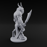 Standing Guard Beastfolk Warrior A Miniature for Dungeons and Dragons, Pathfinder or other TTRPGs