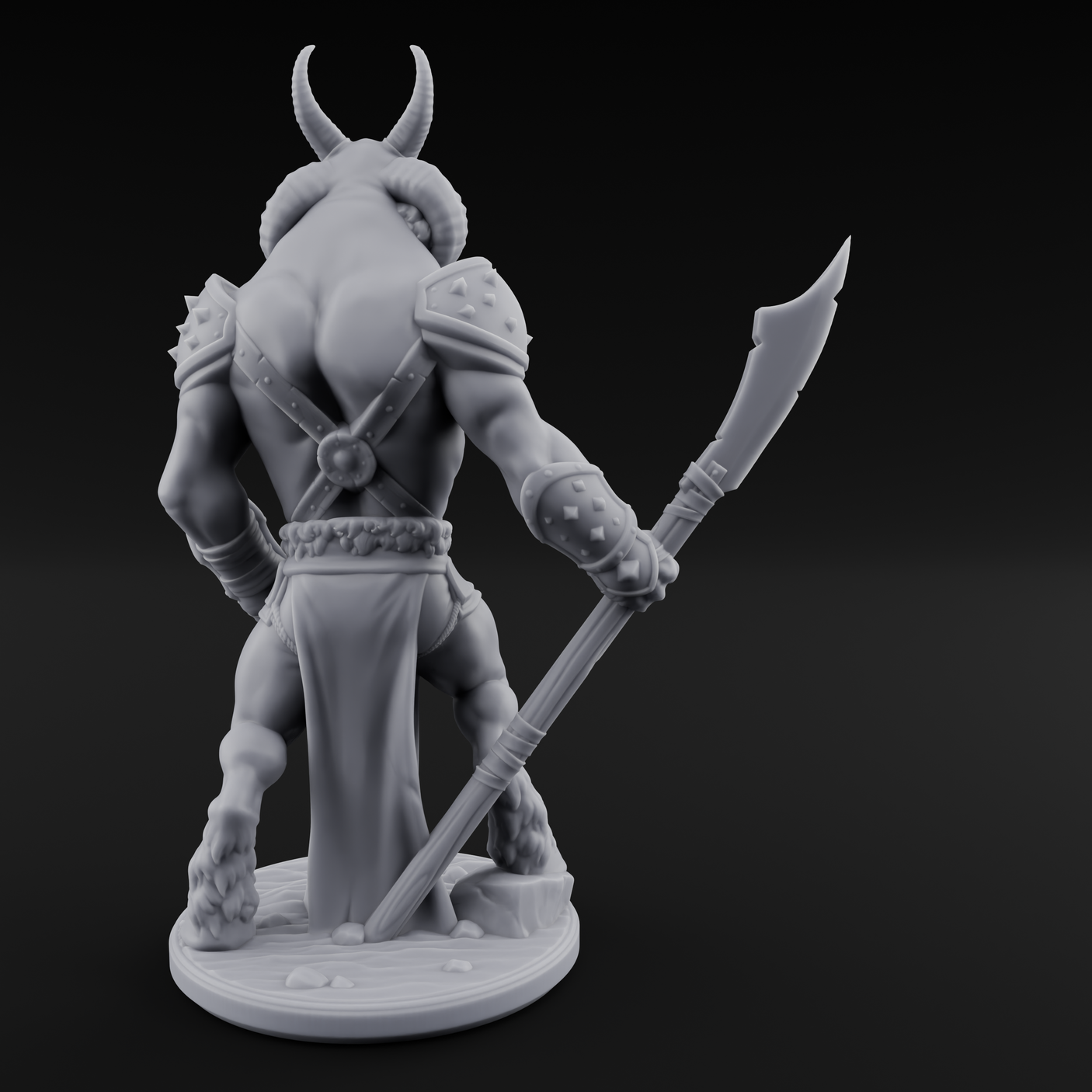 Standing Guard Beastfolk Warrior A Miniature for Dungeons and Dragons, Pathfinder or other TTRPGs
