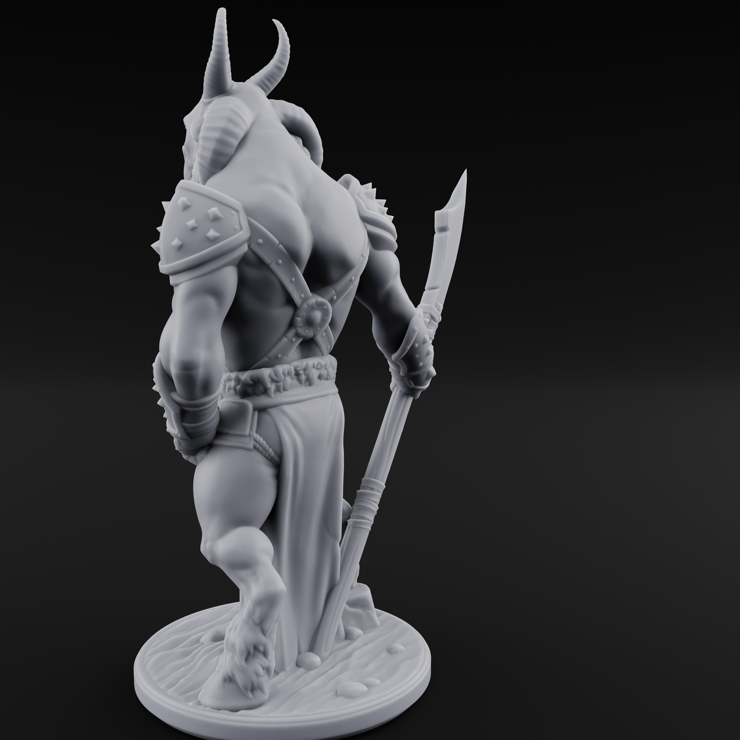 Standing Guard Beastfolk Warrior A Miniature for Dungeons and Dragons, Pathfinder or other TTRPGs