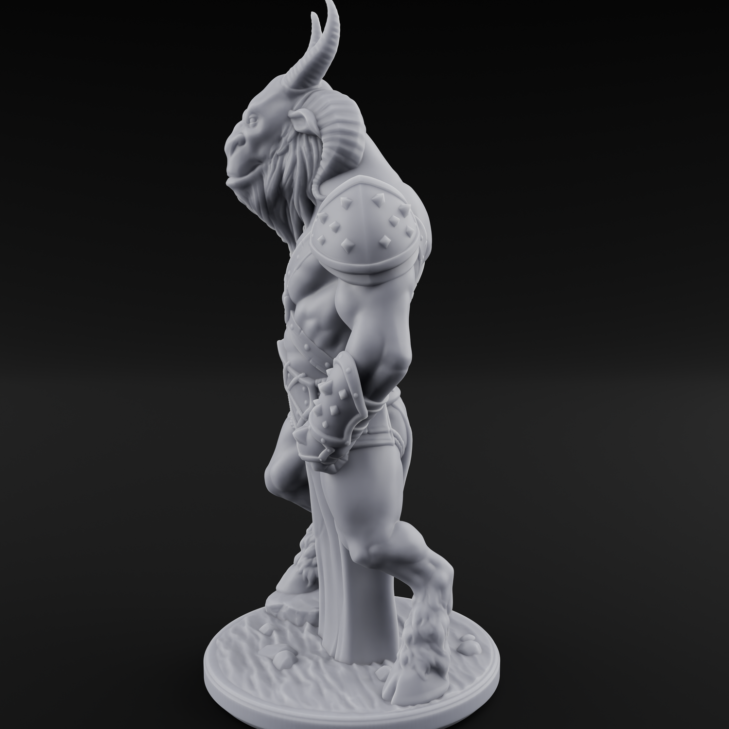 Standing Guard Beastfolk Warrior A Miniature for Dungeons and Dragons, Pathfinder or other TTRPGs