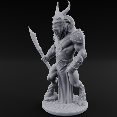 Standing Guard Beastfolk Warrior A Miniature for Dungeons and Dragons, Pathfinder or other TTRPGs