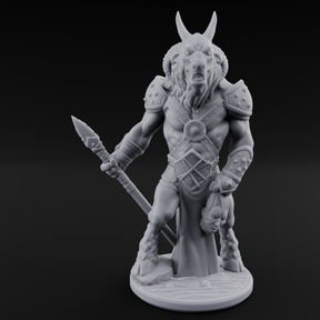 Standing Guard Beastfolk Warrior B Miniature for Dungeons and Dragons, Pathfinder or other TTRPGs