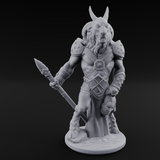 Standing Guard Beastfolk Warriors Miniature for Dungeons and Dragons, Pathfinder or other TTRPGs