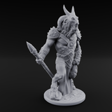 Standing Guard Beastfolk Warrior B Miniature for Dungeons and Dragons, Pathfinder or other TTRPGs