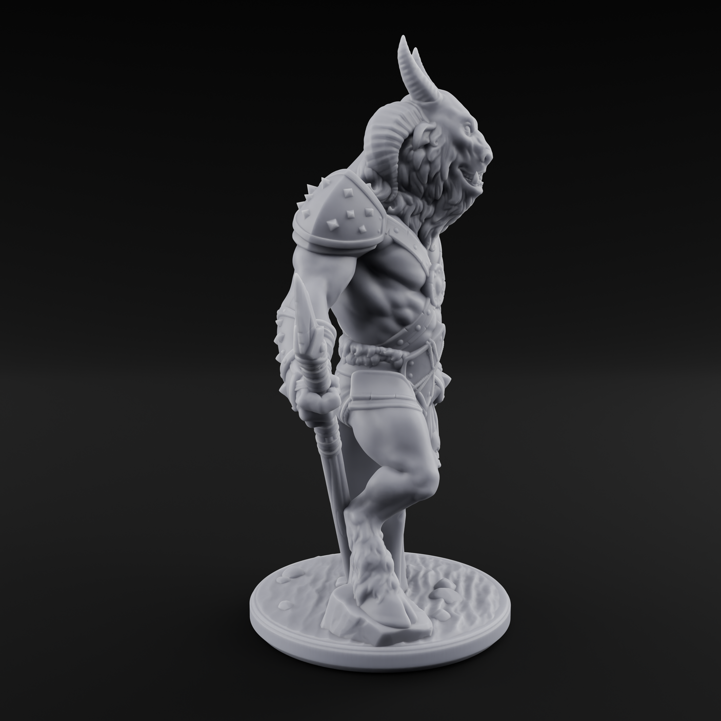 Standing Guard Beastfolk Warrior B Miniature for Dungeons and Dragons, Pathfinder or other TTRPGs