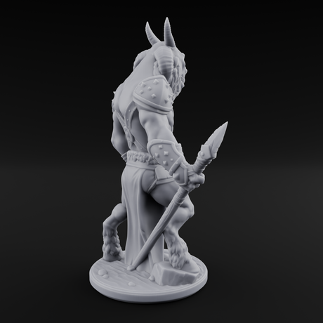 Standing Guard Beastfolk Warrior B Miniature for Dungeons and Dragons, Pathfinder or other TTRPGs