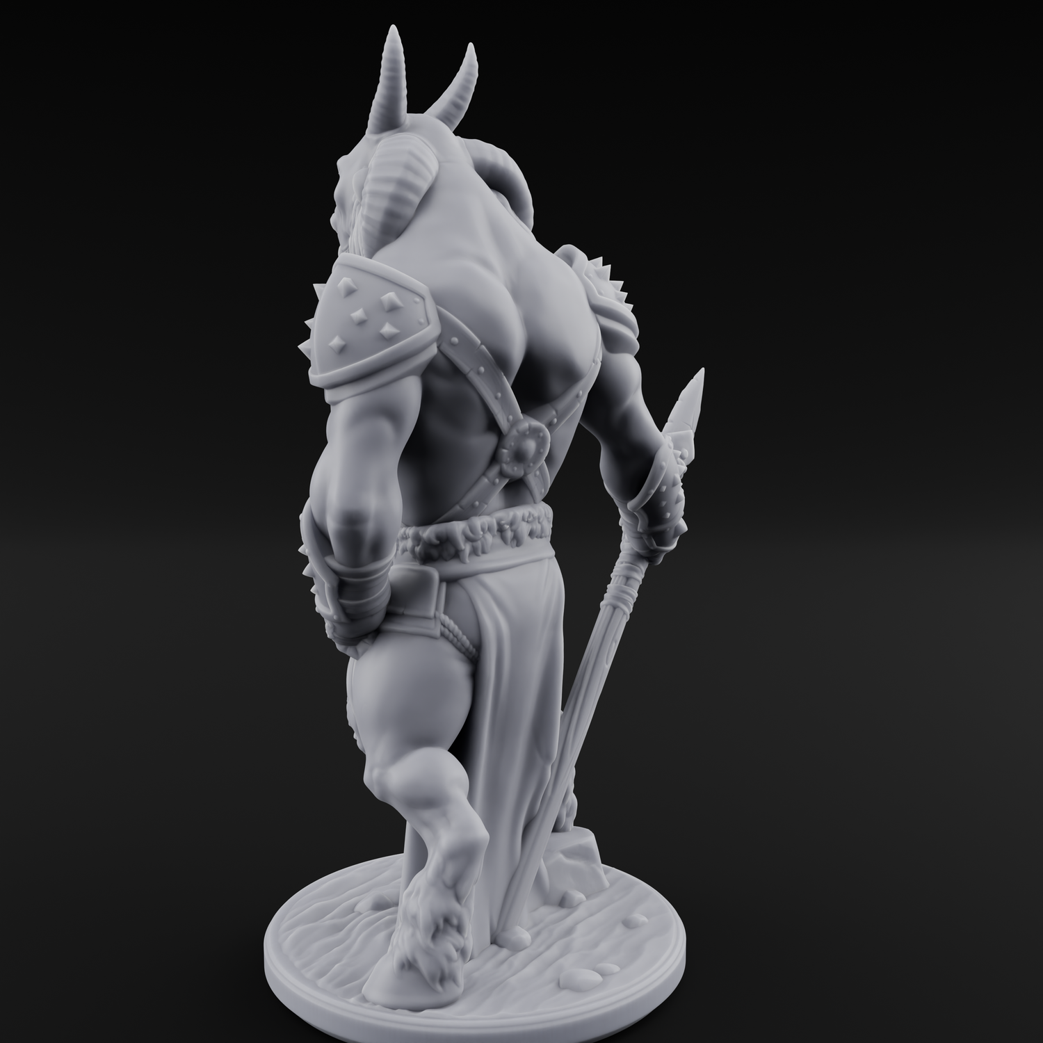 Standing Guard Beastfolk Warrior B Miniature for Dungeons and Dragons, Pathfinder or other TTRPGs