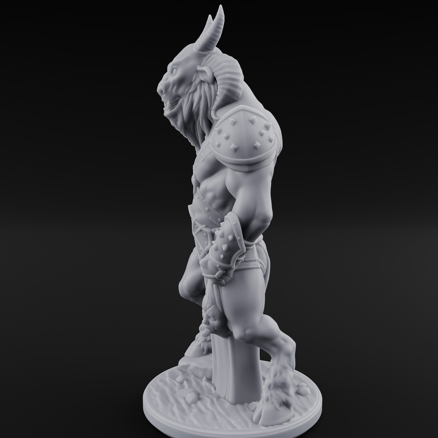 Standing Guard Beastfolk Warrior B Miniature for Dungeons and Dragons, Pathfinder or other TTRPGs