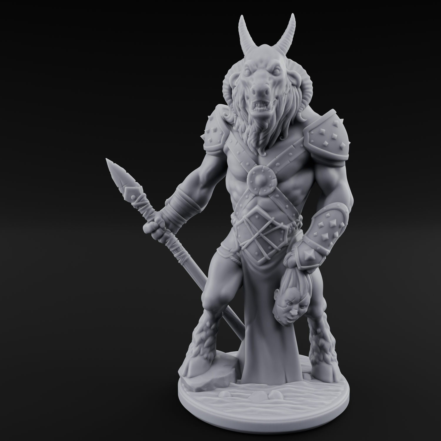 Standing Guard Beastfolk Warrior B Miniature for Dungeons and Dragons, Pathfinder or other TTRPGs