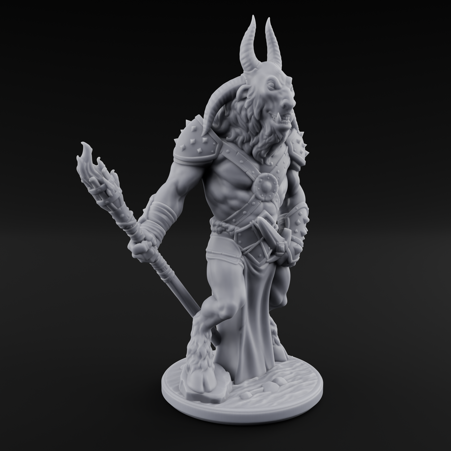 Standing Guard Beastfolk Warrior C Miniature for Dungeons and Dragons, Pathfinder or other TTRPGs