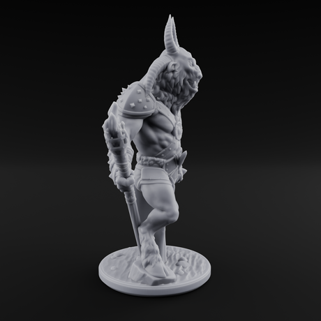 Standing Guard Beastfolk Warrior C Miniature for Dungeons and Dragons, Pathfinder or other TTRPGs