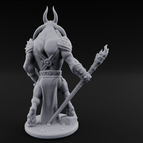 Standing Guard Beastfolk Warrior C Miniature for Dungeons and Dragons, Pathfinder or other TTRPGs