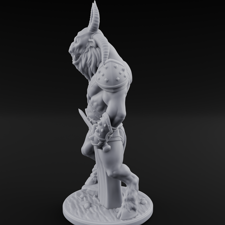Standing Guard Beastfolk Warrior C Miniature for Dungeons and Dragons, Pathfinder or other TTRPGs