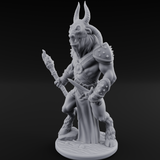 Standing Guard Beastfolk Warrior C Miniature for Dungeons and Dragons, Pathfinder or other TTRPGs