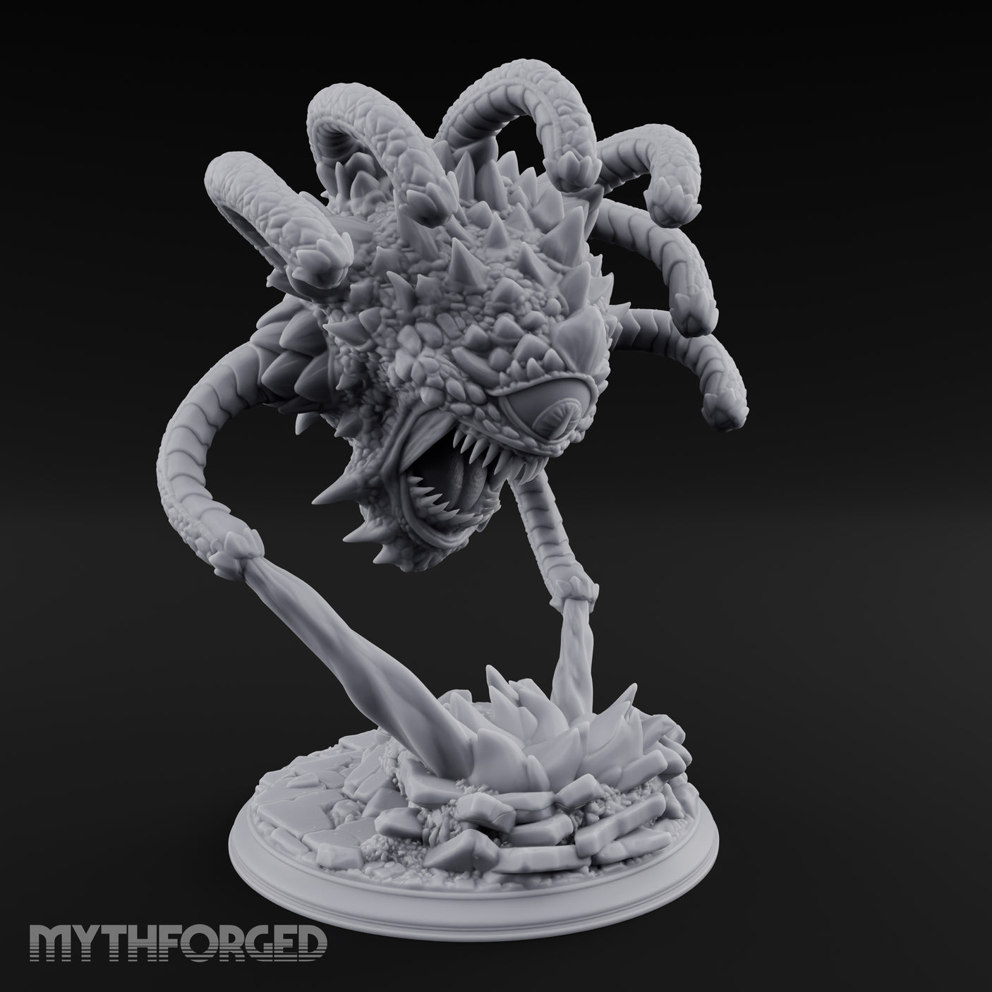 Crystal Bursting Beholder Tyrant Miniature for Dungeons and Dragons, Pathfinder or other TTRPGs