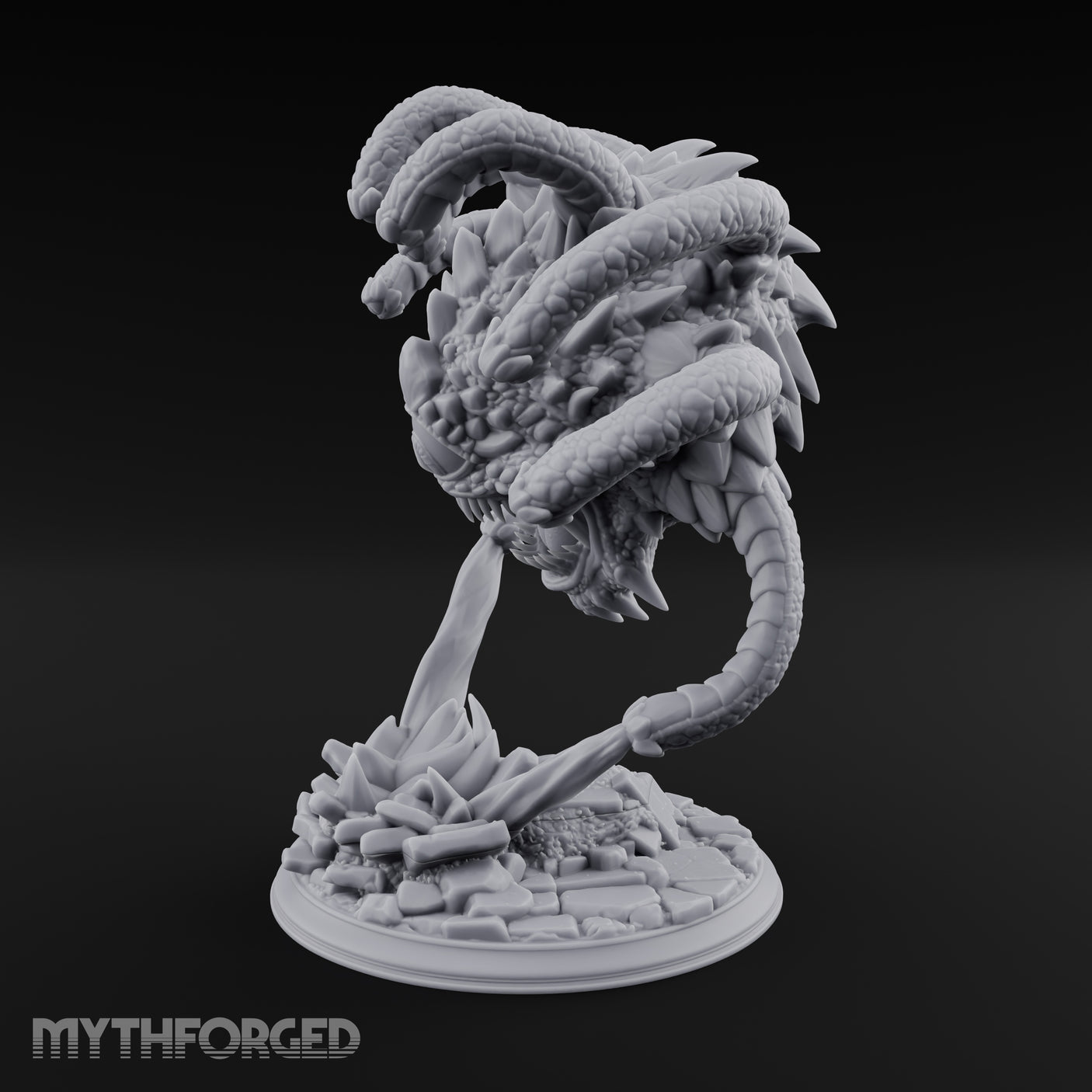 Crystal Bursting Beholder Tyrant Miniature for Dungeons and Dragons, Pathfinder or other TTRPGs