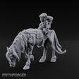 Bedroll-Packed Slumping Halfling Mounted Traveller Miniature for Dungeons and Dragons, Pathfinder or other TTRPGs
