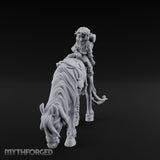 Bedroll-Packed Slumping Halfling Mounted Traveller Miniature for Dungeons and Dragons, Pathfinder or other TTRPGs