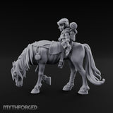 Bedroll-Packed Slumping Halfling Mounted Traveller Miniature for Dungeons and Dragons, Pathfinder or other TTRPGs